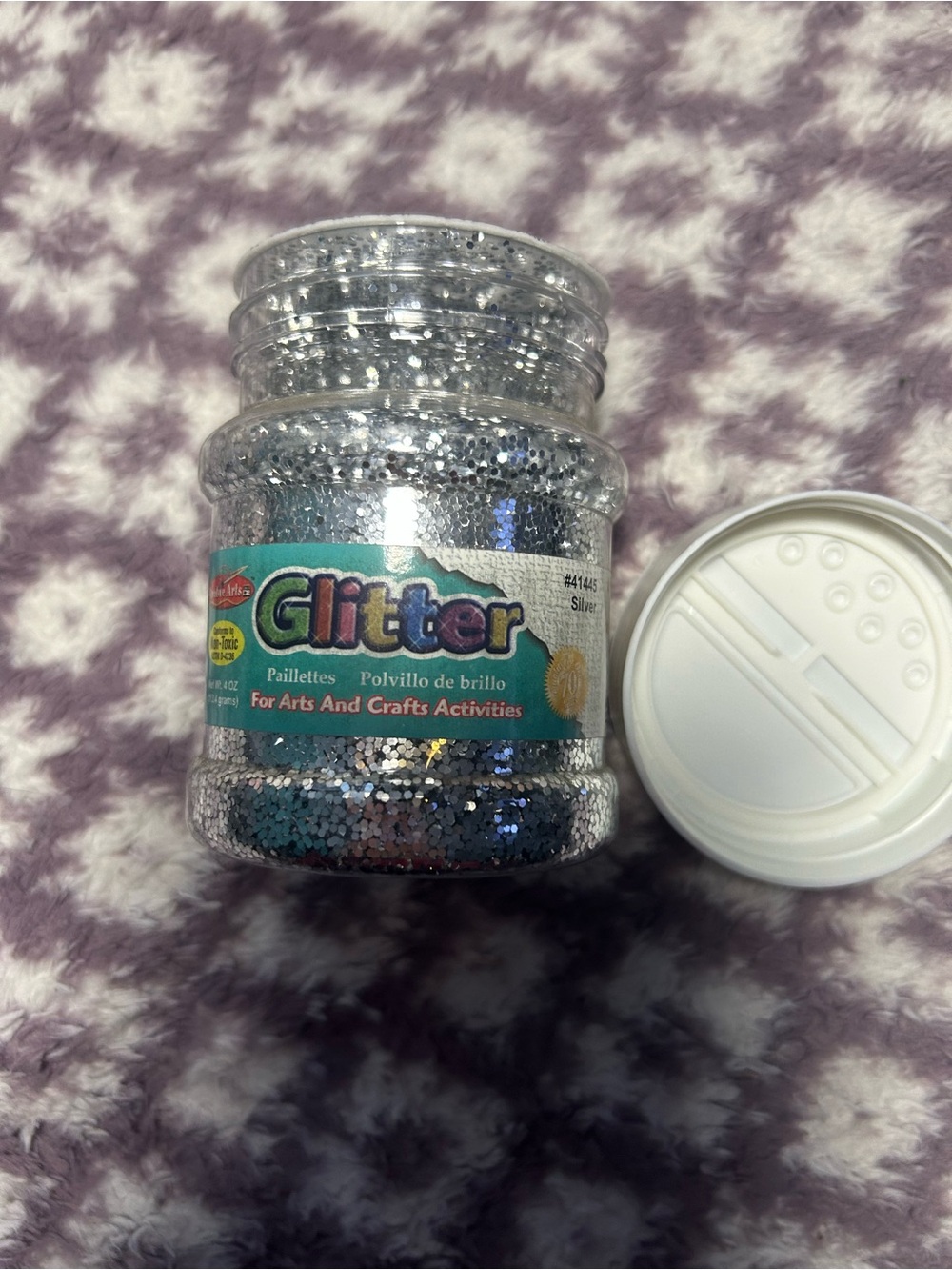 Glitter Jar for Arts and Crafts - Silver